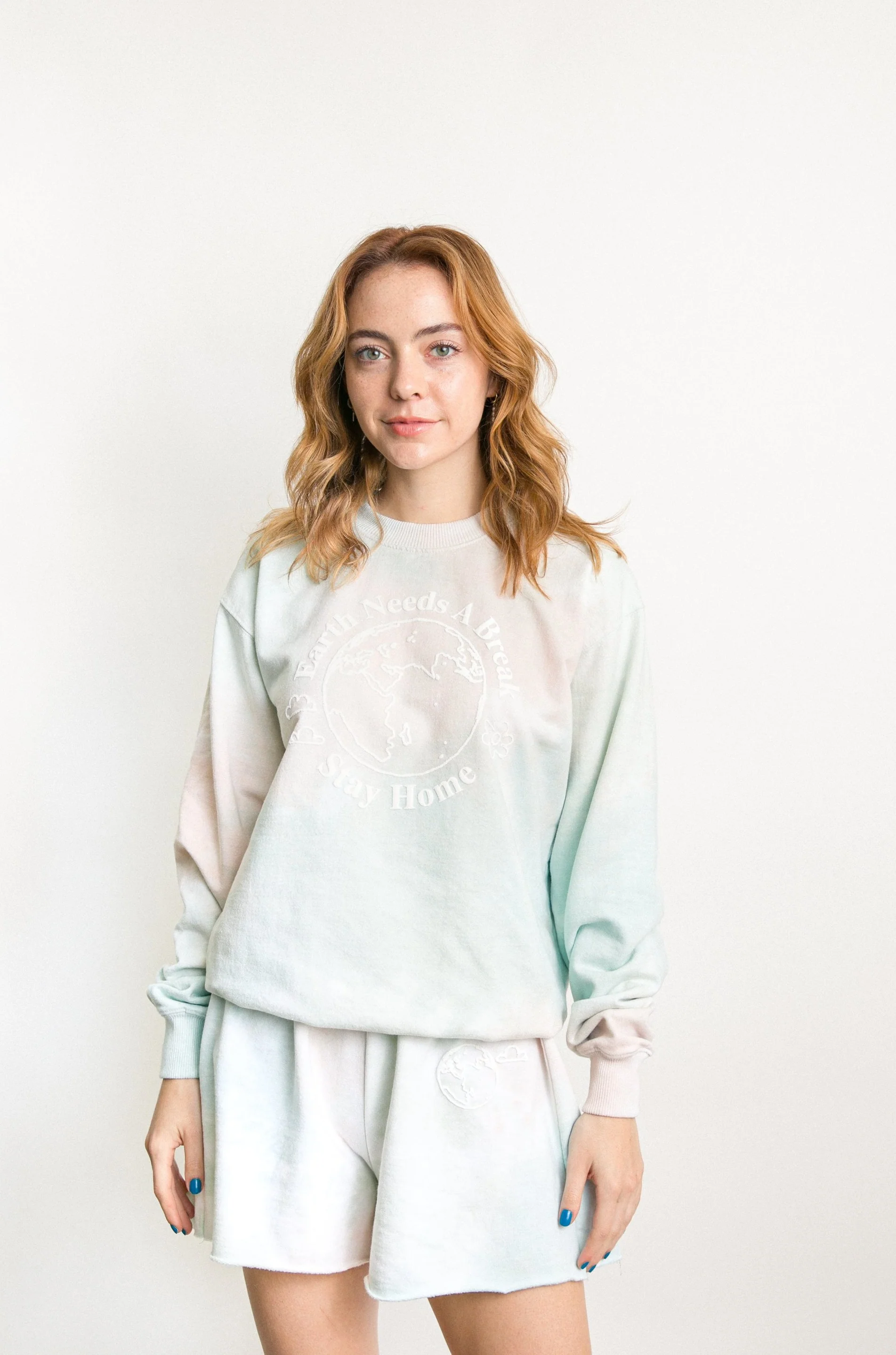 Earth Needs A Break Recycled Crewneck - Image 4