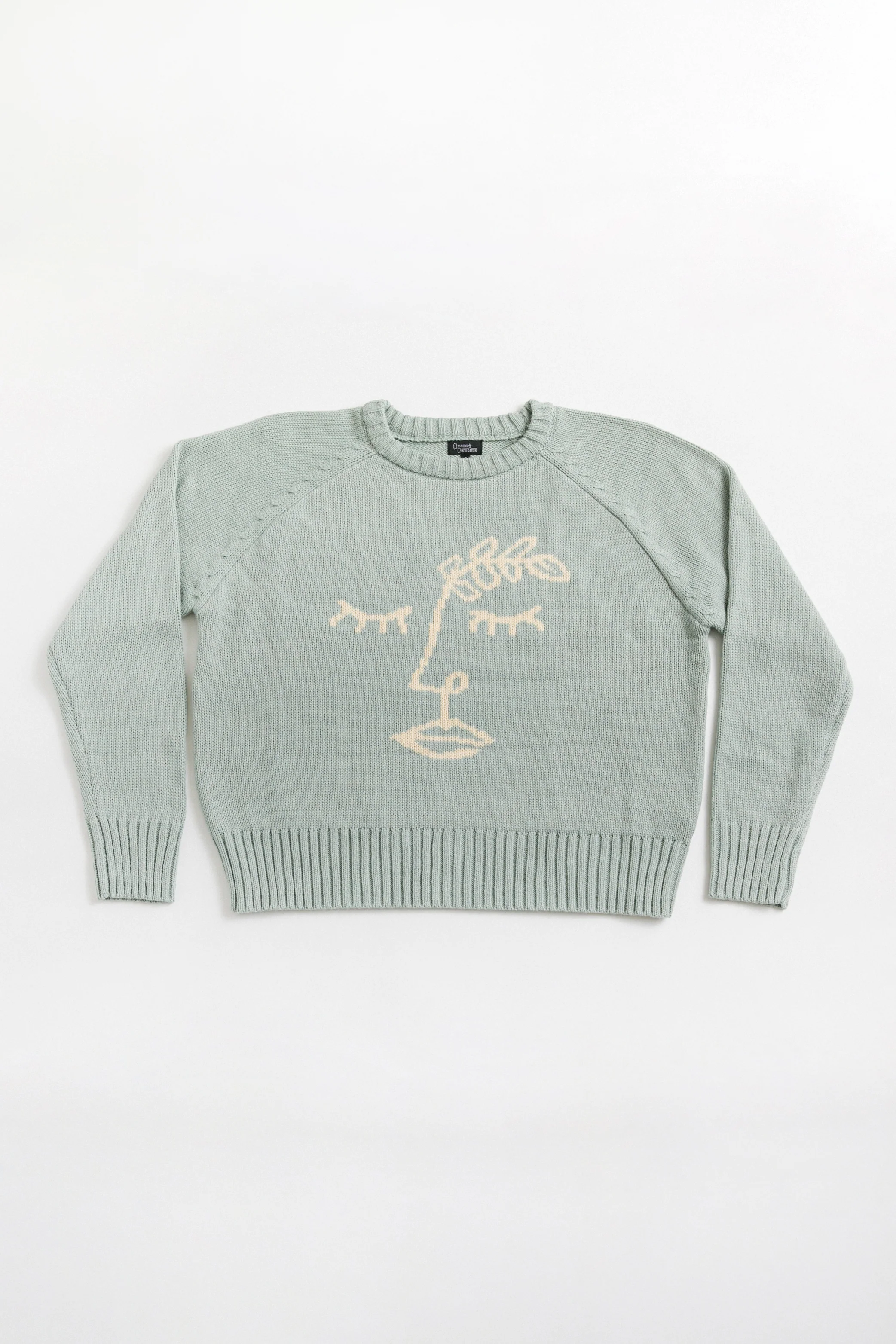 Sage Face Recycled Knit Sweater - Image 6