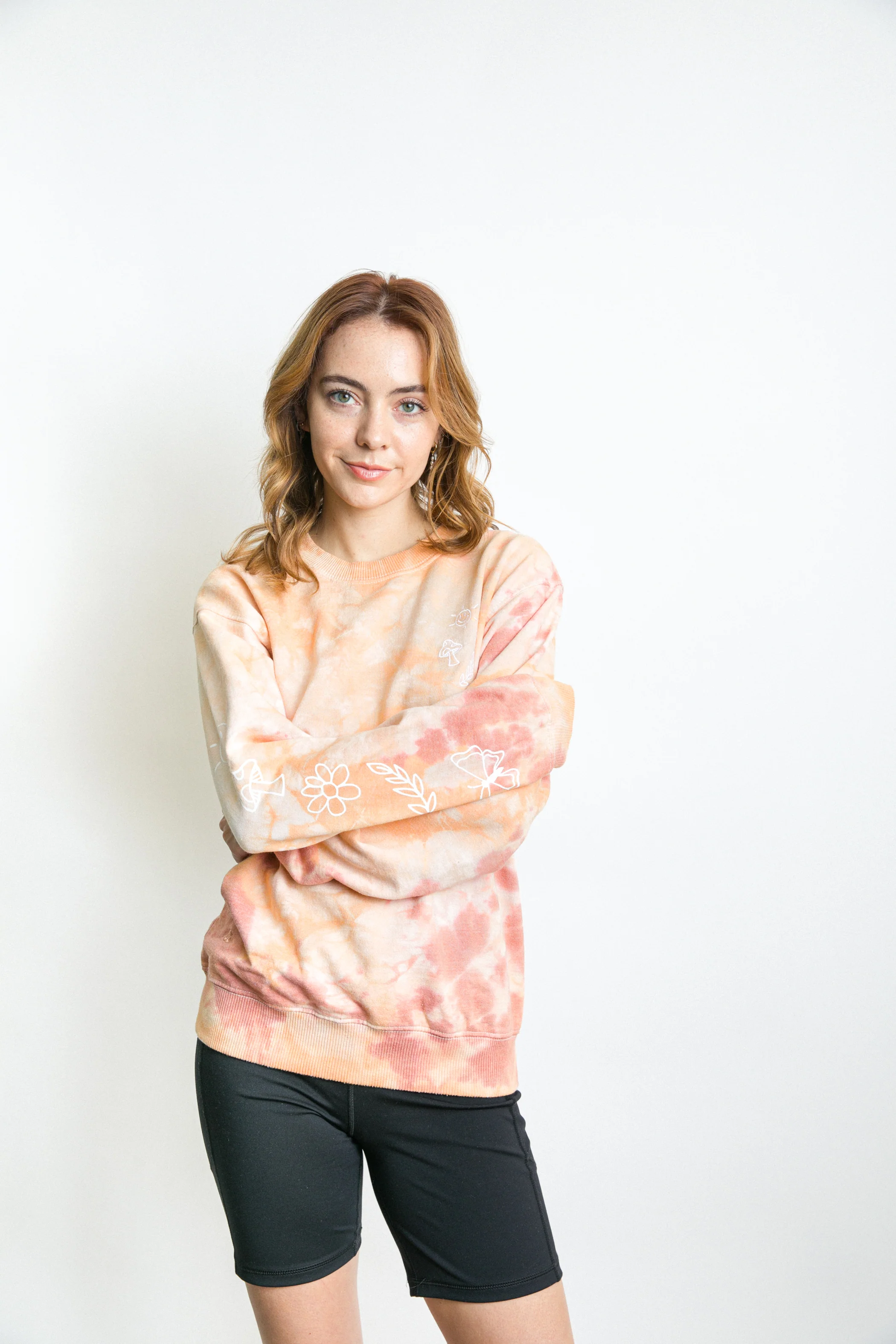 Nature Doodle Tie Dye Recycled Crewneck - Image 4