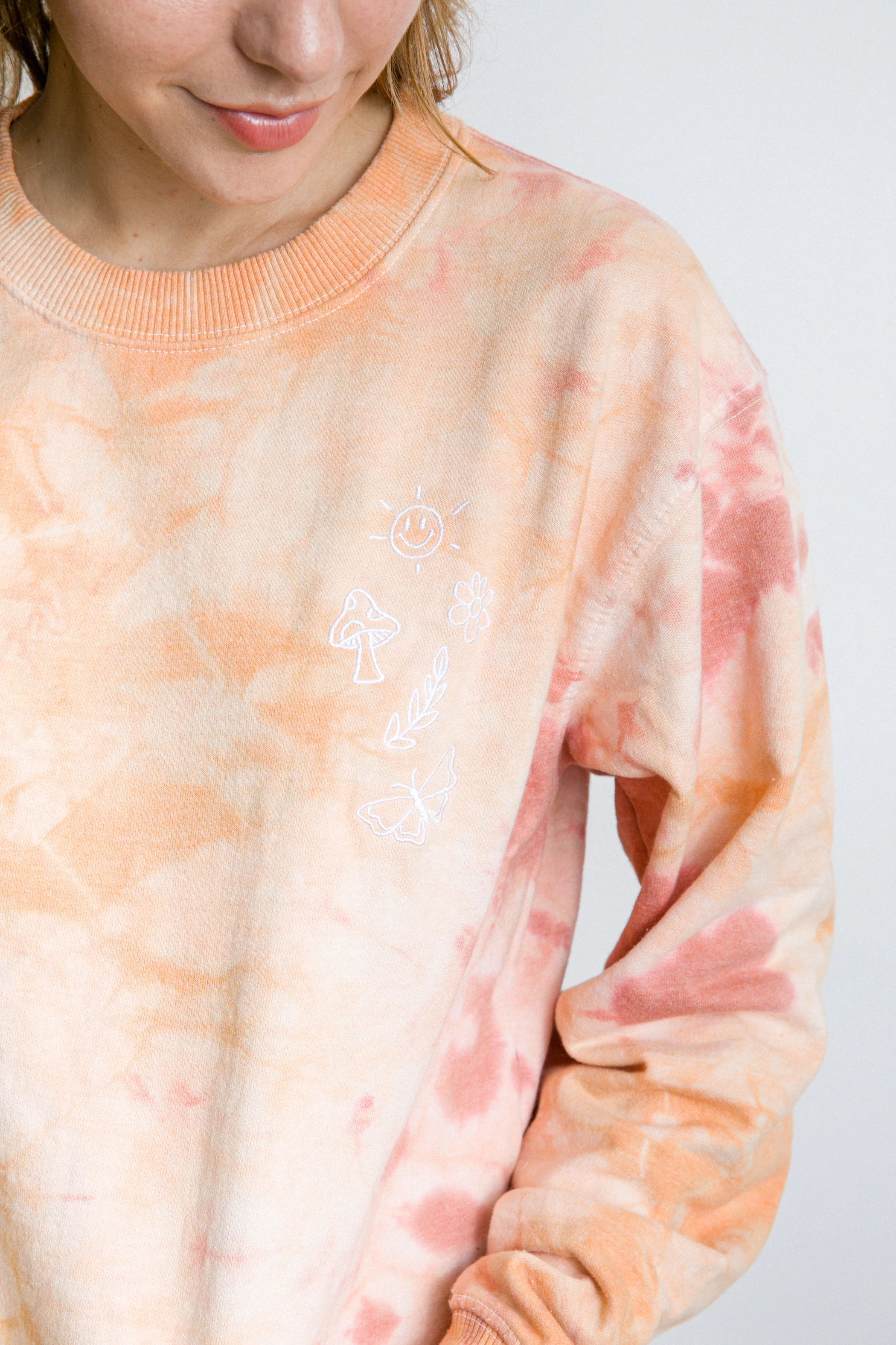 Nature Doodle Tie Dye Recycled Crewneck - Image 5