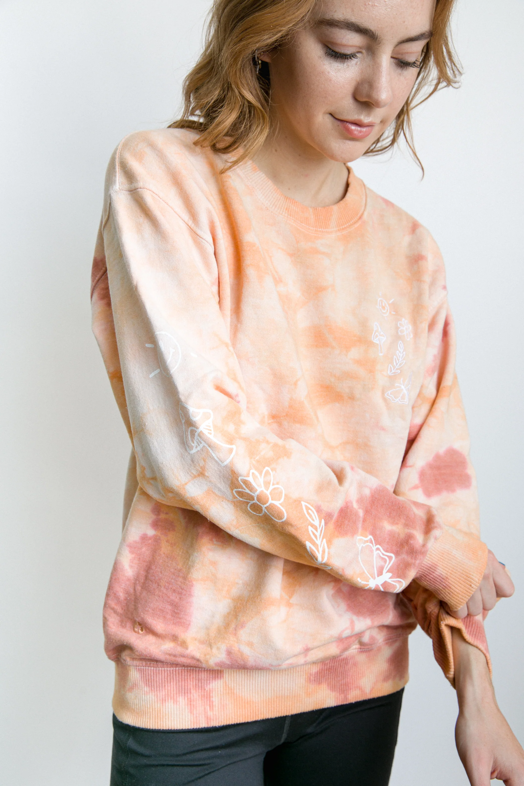 Nature Doodle Tie Dye Recycled Crewneck - Image 6